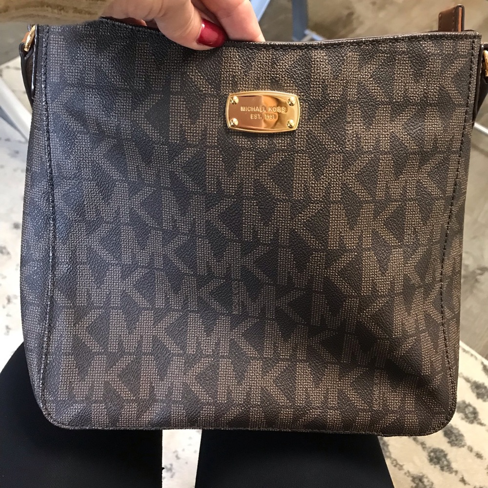 Michael Kors MK brown crossbody.